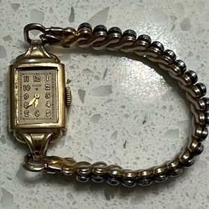 Vintage gold filled Elgin Deluxe thin woman’s watch